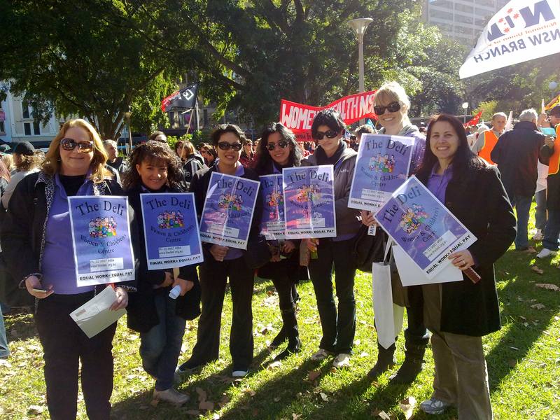 The Deli team at the Equal Pay Union Rally, 2011