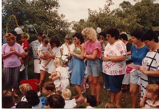 Community gathering at The Deli in its early days